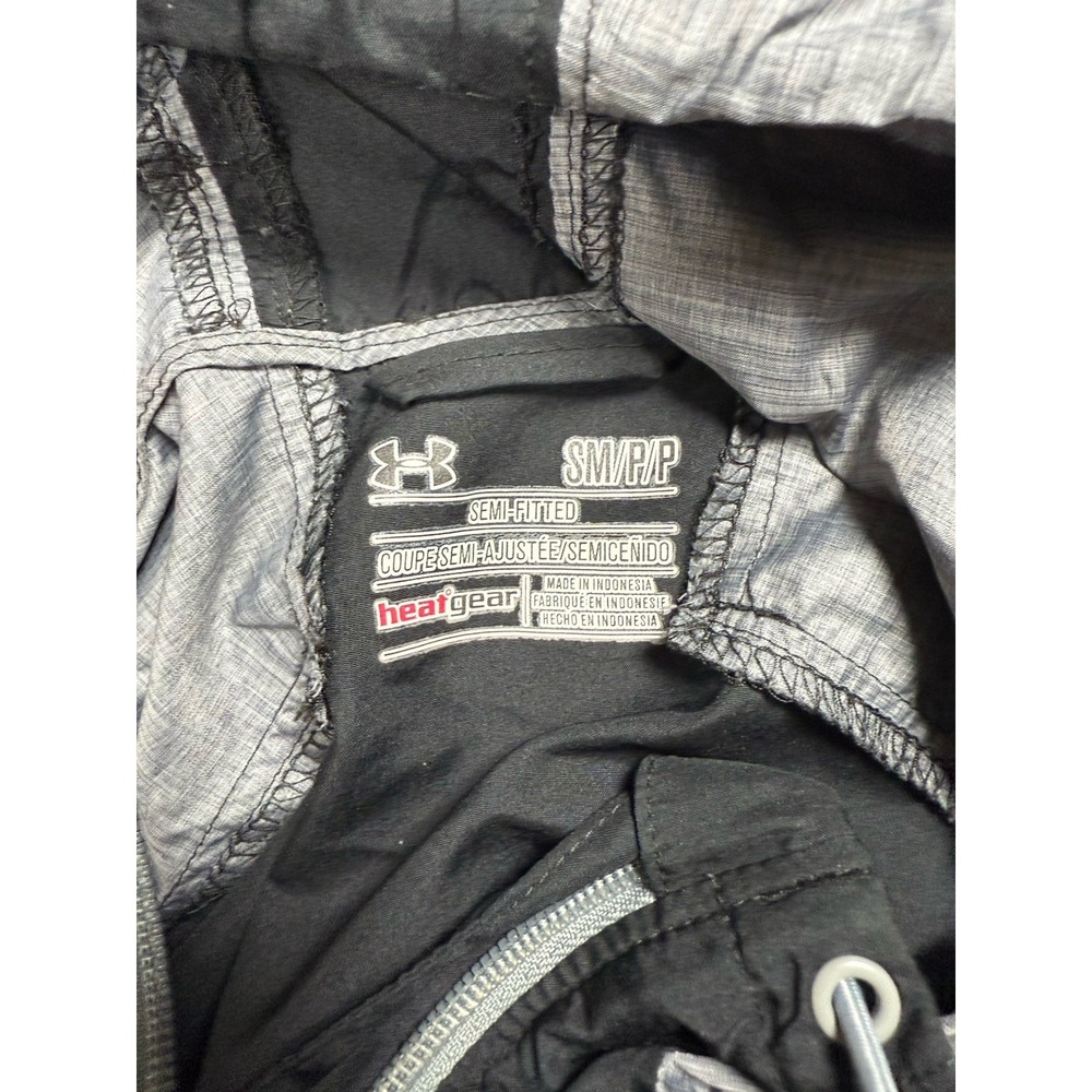 UNDER ARMOUR UA Qualifier Woven Jacket Women's SM Black Gray Fitted Wind Rain - Picture 8 of 10
